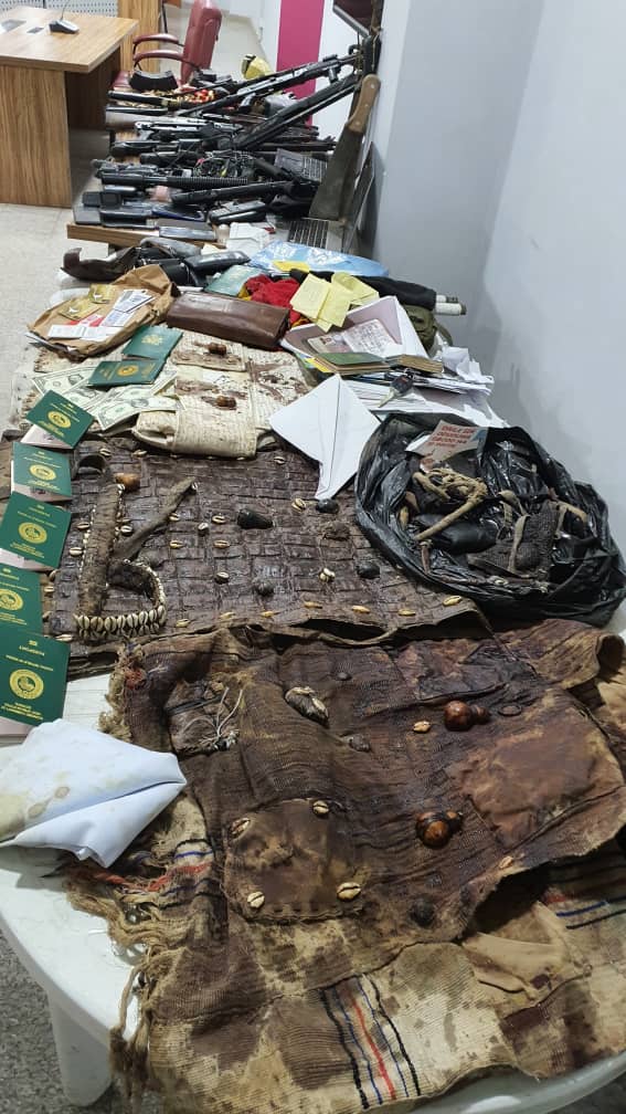 DSS Confirms Raiding Igboho's House, Display Charms, Guns Recovered