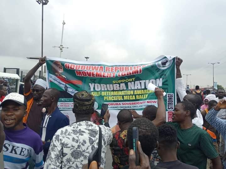 ...Salutes Yoruba Women who led the rally from the front, says "the struggle continues"