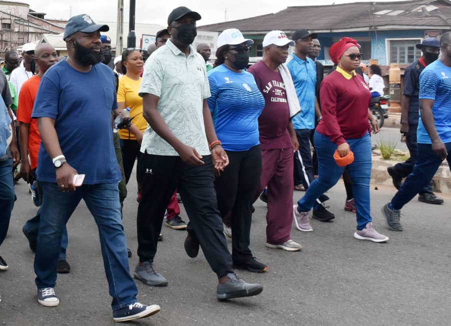 ….as Gov. leads 'Independence Day Walk’ in Ibadan