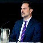 Sebastien Aubertin-Giguere appears as a witness at the Foreign Interference Commission in Ottawa on Tuesday, Oct. 8, 2024. THE CANADIAN PRESS/Spencer Colby