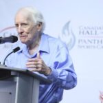 Dr. Frank Hayden, builder of the Special Olympics, is part of the 2016 class of inductees into the Canadian Sports Hall of Fame at the Canadian Sports Hall of Fame at Canada Olympic Park in Calgary, Wednesday, June 22, 2016. THE CANADIAN PRESS/Mike Ridewood