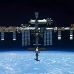 FILE - This photo provided by Roscosmos shows the International Space Station from a Russian Soyuz MS-19 spaceship after undocking on March 30, 2022. (Roscosmos State Space Corporation via AP, File)