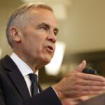Prime Minister Mark Carney speaks about Canada's response to new U.S. tariffs during a news conference on Parliament Hill in Ottawa on Saturday, Aug. 22, 2026. THE CANADIAN PRESS/Patrick Doyle
