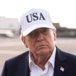 President Donald Trump speaks with reporters before boarding Air Force One at Shannon Airport, Sunday, Sept. 13, 2026, in Shannon, Ireland. (AP Photo/Julia Demaree Nikhinson)