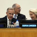 Prime Minister Mark Carney and European Commission President Ursula von der Leyen attend a meeting on the sidelines of the United Nations General Assembly (UNGA) at UN headquarters on Wednesday, Sept. 23, 2026. THE CANADIAN PRESS/Justin Tang